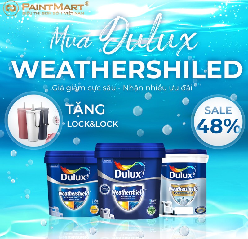 Khuyến mãi sơn dulux weathershield , giảm đến 47%